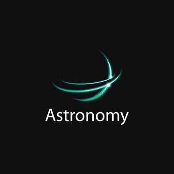 Abstract modern techie space planet logo icon vector template Stock Illustration