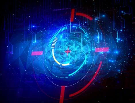 Abstract Modern Technological Multicolored polygon Background Stock Illustration