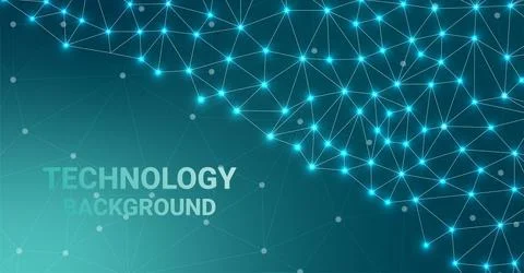 Abstract modern technology background template Futuristic Low Poly Stock Illustration