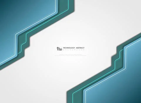 Abstract modern technology blue template vector design background. 스톡 일러스트