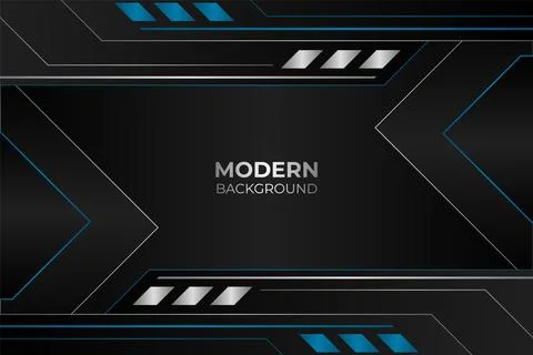 Abstract Modern Technology Geometric Shape Blue and White with Dark Background Stock Illustration