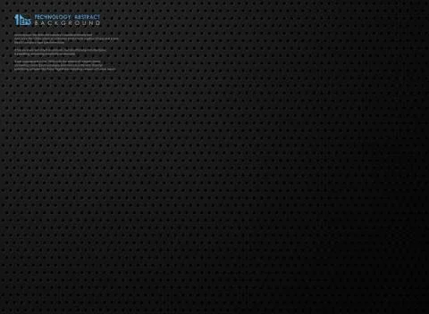 Abstract modern technology gradient black steel template with circle tech. イラスト素材