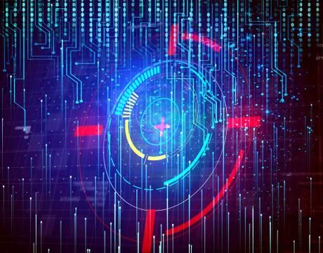 Abstract Modern Technology Multicolored Background Stock Illustration