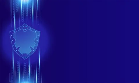 Abstract modern technology security background. Shining blue technology style イラスト素材