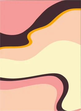 Abstract modern template with nude neutral tones Illustrazione stock