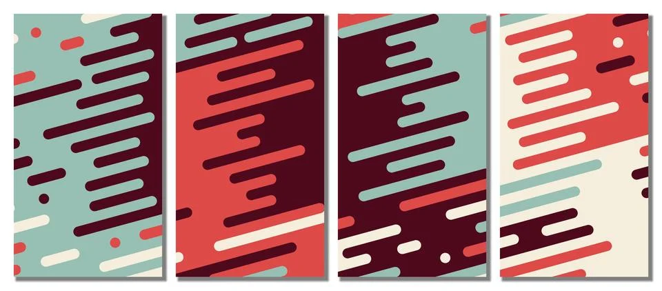 Abstract modern template set background. Stock Illustration