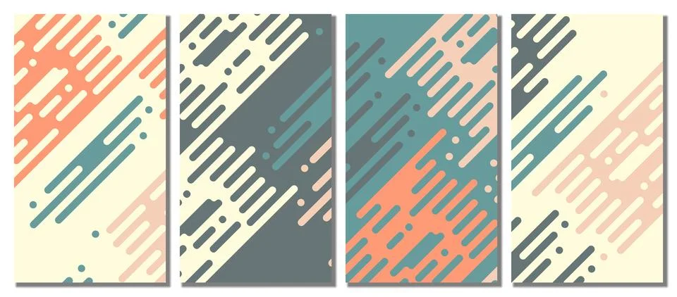 Abstract modern template set background. Stock Illustration