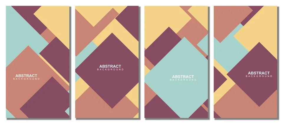 Abstract modern template set background. Stock Illustration