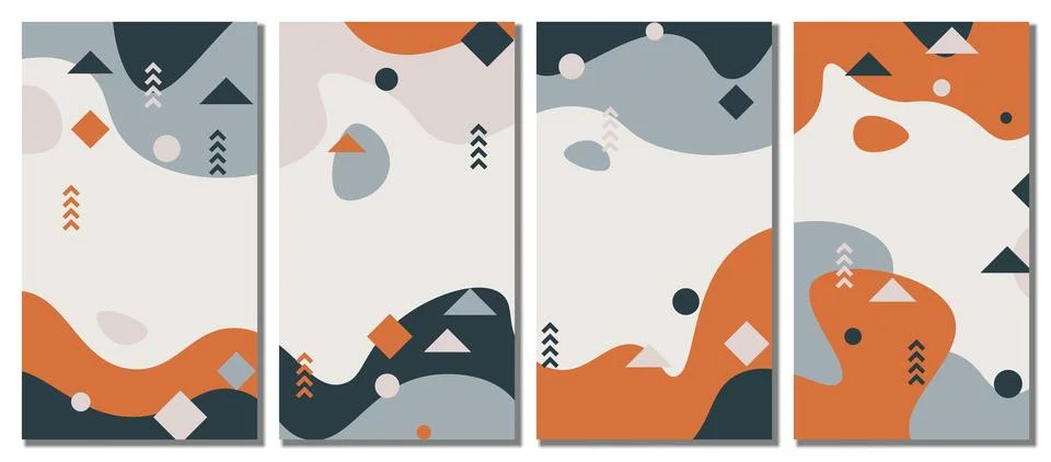 Abstract modern template set background. Stock Illustration