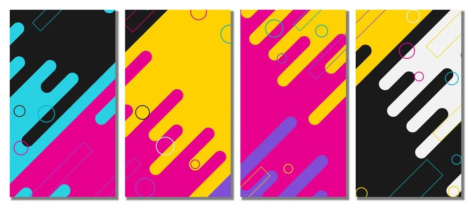 Abstract modern template set background. Stock Illustration