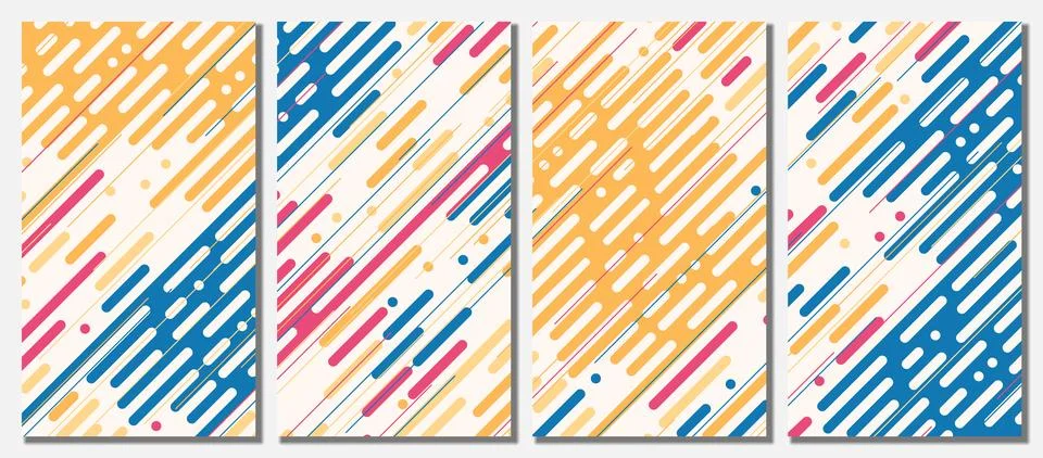 Abstract modern template set background. Stock Illustration