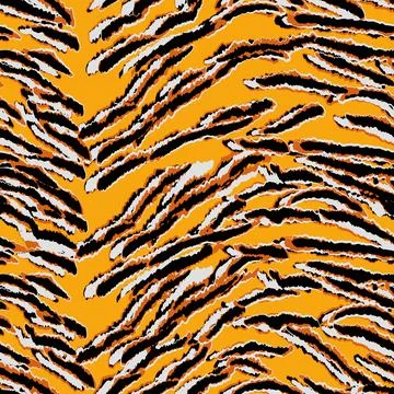 Abstract modern tiger seamless pattern. Animals trendy background. Orange and 스톡 일러스트