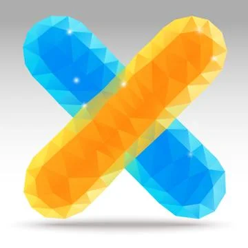 Abstract modern triangular X Stock Illustration