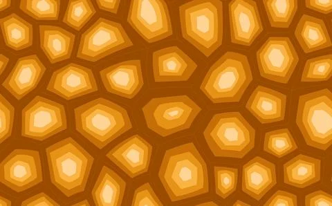 Abstract modern turtle shell seamless pattern. Animals trendy background. Brown Stock Illustration