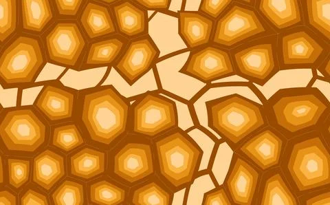 Abstract modern turtle shell seamless pattern. Animals trendy background. Brown Illustrazione stock