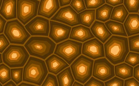 Abstract modern turtle shell seamless pattern. Animals trendy background. Brown Stock Illustration