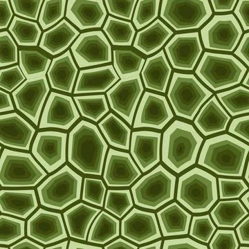 Abstract modern turtle shell seamless pattern. Animals trendy background. Green Stock Illustration