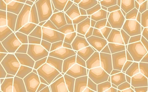 Abstract modern turtle shell seamless pattern. Animals trendy background. Brown Stock Illustration