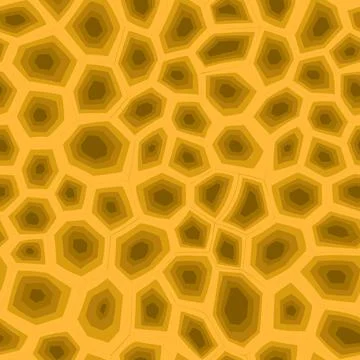 Abstract modern turtle shell seamless pattern. Animals trendy background. Brown Stock Illustration