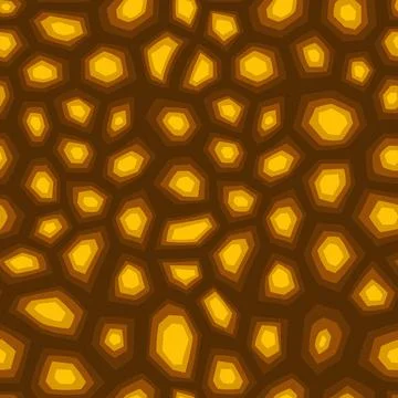 Abstract modern turtle shell seamless pattern. Animals trendy background. Brown Stock Illustration