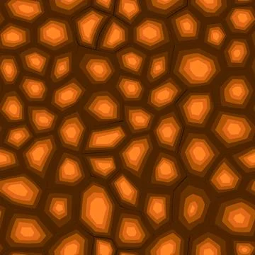 Abstract modern turtle shell seamless pattern. Animals trendy background. Brown Stock Illustration