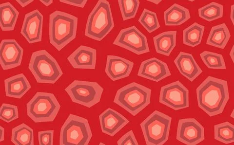 Abstract modern turtle shell seamless pattern. Animals trendy background. Red Stock Illustration