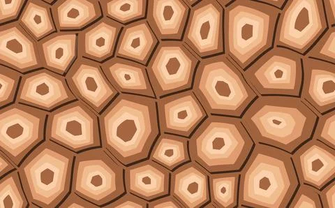 Abstract modern turtle shell seamless pattern. Animals trendy background. Beige Stock Illustration