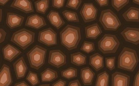 Abstract modern turtle shell seamless pattern. Animals trendy background. Brown Stock Illustration
