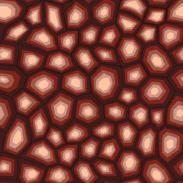 Abstract modern turtle shell seamless pattern. Animals trendy background. Brown Stock Illustration