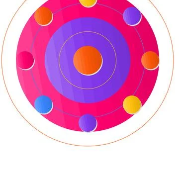 Abstract modern vector background: abstract, circles, dots, retro, seventies, Stock Illustration