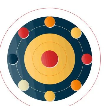 Abstract modern vector background: abstract, circles, dots, retro, seventies, Stock Illustration