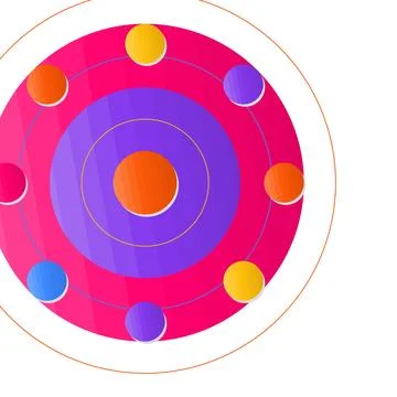 Abstract modern vector background: abstract, circles, dots, retro, seventies, Stock Illustration