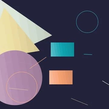Abstract modern vector background: abstract, memphis, shapes, colorful, Stock Illustration