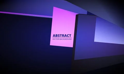 Abstract modern vector background with dark blue and pink geometric shapes. Illustrazione stock