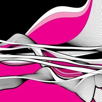 Abstract modern vector background with wavy Illustrazione stock