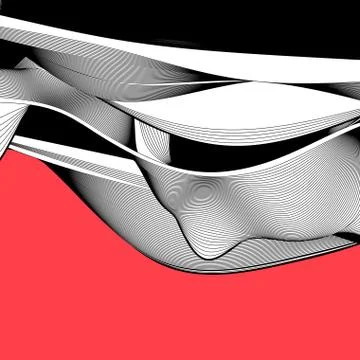 Abstract modern vector background with wavy 스톡 일러스트