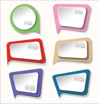 Abstract modern vector banners collection Ilustração Stock