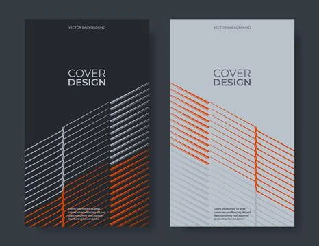 Abstract modern vector posters or vertical backgrounds with diagonal stripes 스톡 일러스트