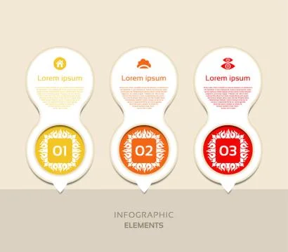 Abstract modern vertical infographics options banner set. Vector illustration Stock Illustration