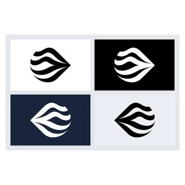 Abstract Modern Wave Logo Symbol Set 스톡 일러스트