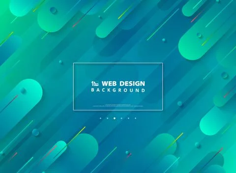 Abstract modern web page design of minimal geometric vibrant colorful Stock Illustration