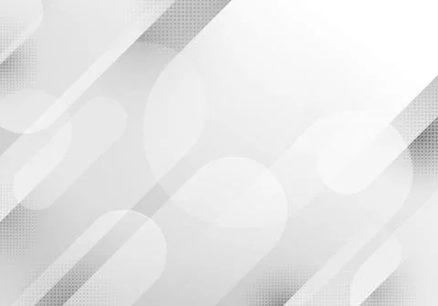 Abstract modern white and gray rounded stripes lines overlapping layered with Stock Illustration