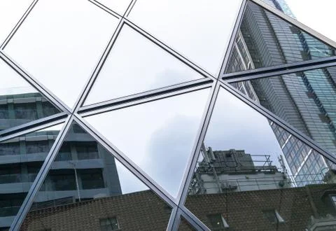 Abstract Modern Window Building Reflection Stock Photos