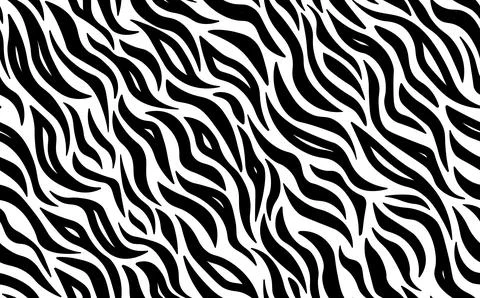 Abstract modern zebra seamless pattern. Animals trendy background. White and Stock Illustration