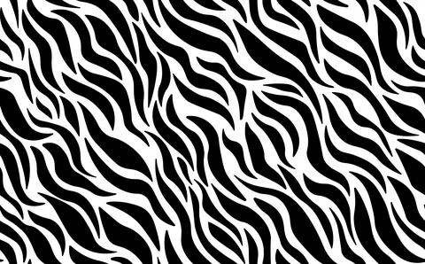 Abstract modern zebra seamless pattern. Animals trendy background. White and Stock Illustration