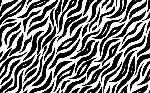 Abstract modern zebra seamless pattern. Animals trendy background. White and Stock Illustration