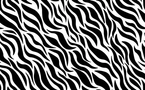 Abstract modern zebra seamless pattern. Animals trendy background. White and Illustrazione stock