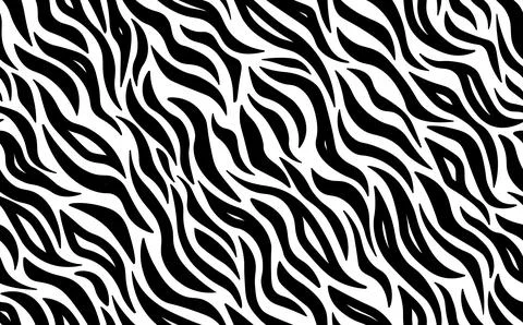 Abstract modern zebra seamless pattern. Animals trendy background. White and Stock Illustration