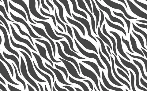 Abstract modern zebra seamless pattern. Animals trendy background. White and Illustrazione stock