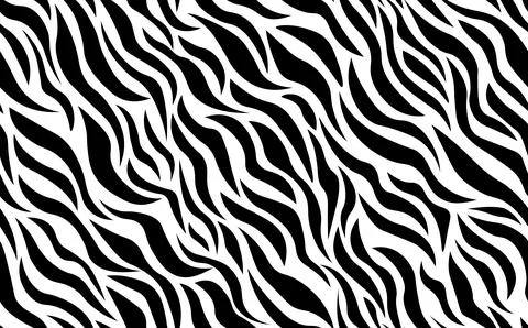 Abstract modern zebra seamless pattern. Animals trendy background. White and Stock Illustration